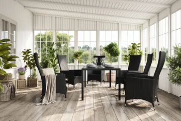 Tunis Matgrupp Utomhus 205 + 6 Jenny Ställbar Fåtölj - Svart - Utemöbler & utemiljö - Utegrupp - Matgrupp utomhus