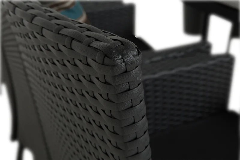 Tunis Matgrupp Utomhus 205 + 6 Thor Fåtölj - Svart/Svart - Utemöbler & utemiljö - Utegrupp - Matgrupp utomhus