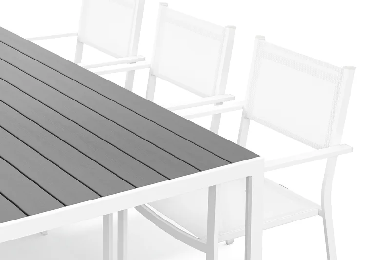 Tunis Matgrupp Utomhus 205x90 cm + 6 Tunis Stapelstol - Utemöbler & utemiljö - Utegrupp - Matgrupp utomhus