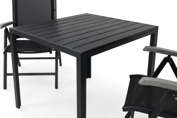 Tunis Matgrupp Utomhus 90 + 2 Monaco Lyx Positionsstol - Svart - Utemöbler & utemiljö - Utegrupp - Matgrupp utomhus