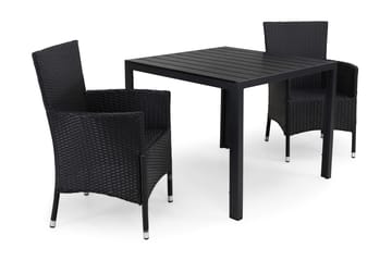 Tunis Matgrupp Utomhus 90 + 2 Thor Fåtölj - Svart - Utemöbler & utemiljö - Utegrupp - Matgrupp utomhus