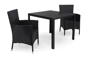 Tunis Matgrupp Utomhus 90 + 2 Thor Fåtölj - Svart - Utemöbler & utemiljö - Utegrupp - Matgrupp utomhus