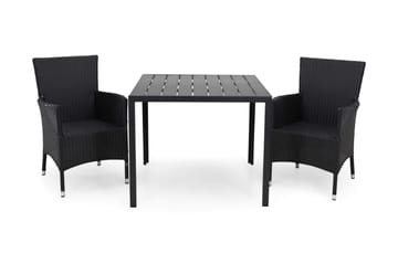 Tunis Matgrupp Utomhus 90 + 2 Thor Fåtölj - Svart - Utemöbler & utemiljö - Utegrupp - Matgrupp utomhus