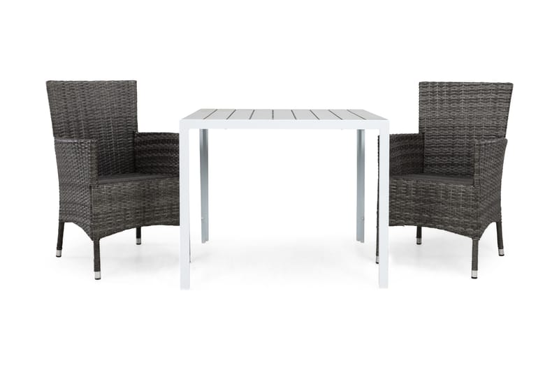 Tunis Matgrupp Utomhus 90 + 2 Thor Fåtölj - Vit/Grå - Utemöbler & utemiljö - Utegrupp - Matgrupp utomhus