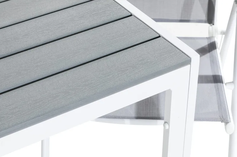 Tunis Matgrupp Utomhus 90x90 + 2 Maggie Positionsstol - Vit/Grå - Utemöbler & utemiljö - Utegrupp - Matgrupp utomhus