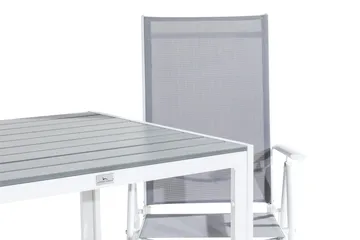 Tunis Matgrupp Utomhus 90x90 + 2 Maggie Positionsstol - Vit/Grå - Utemöbler & utemiljö - Utegrupp - Matgrupp utomhus