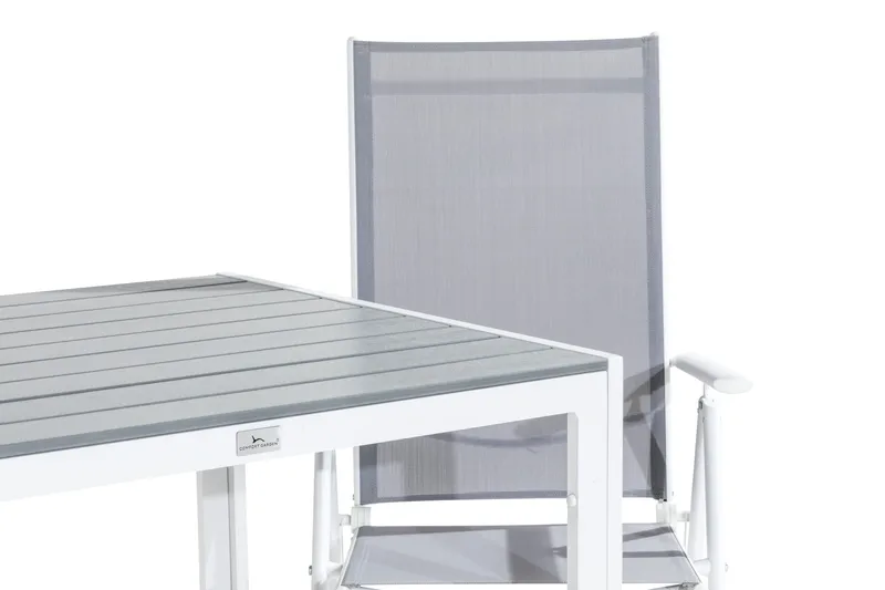 Tunis Matgrupp Utomhus 90x90 + 2 Maggie Positionsstol - Vit/Grå - Utemöbler & utemiljö - Utegrupp - Matgrupp utomhus