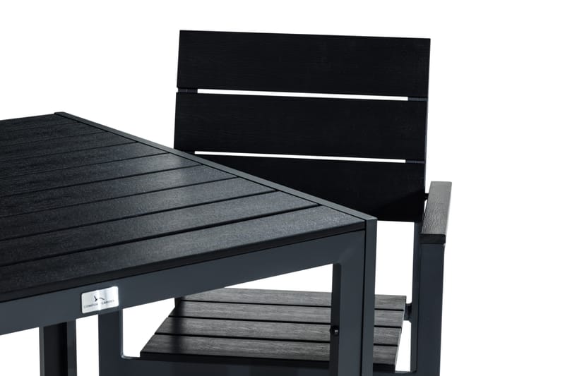 Tunis Matgrupp Utomhus 90x90 + 2 Stapelstolar - Svart - Utemöbler & utemiljö - Utegrupp - Matgrupp utomhus