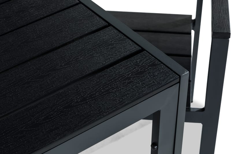 Tunis Matgrupp Utomhus 90x90 + 2 Stapelstolar - Svart - Utemöbler & utemiljö - Utegrupp - Matgrupp utomhus