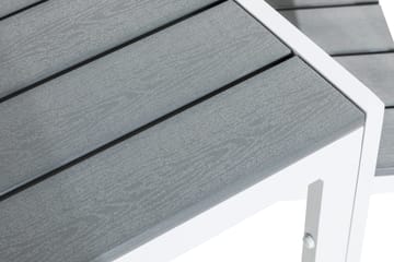 Tunis Matgrupp Utomhus 90x90 + 2 Stapelstolar - Vit/Grå - Utemöbler & utemiljö - Utegrupp - Matgrupp utomhus