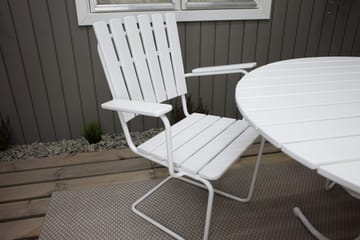 Vaxholm Matgrupp Utomhus Rund 100 cm + 4 Utestolar Vit - Utemöbler & utemiljö - Utegrupp - Matgrupp utomhus