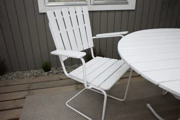 Vaxholm Matgrupp Utomhus Rund 100 cm + 4 Utestolar Vit - Utemöbler & utemiljö - Utegrupp - Matgrupp utomhus