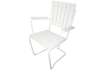 Vaxholm Matgrupp Utomhus Rund 100 cm + 4 Utestolar Vit - Utemöbler & utemiljö - Utegrupp - Matgrupp utomhus