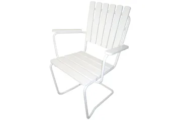 Vaxholm Matgrupp Utomhus Rund 100 cm + 4 Utestolar Vit - Utemöbler & utemiljö - Utegrupp - Matgrupp utomhus