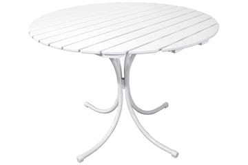 Vaxholm Matgrupp Utomhus Rund 100 cm + 4 Utestolar Vit - Utemöbler & utemiljö - Utegrupp - Matgrupp utomhus