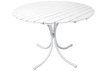 Vaxholm Matgrupp Utomhus Rund 100 cm + 4 Utestolar Vit - Utemöbler & utemiljö - Utegrupp - Matgrupp utomhus