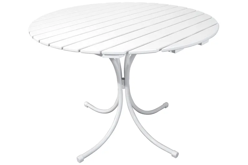 Vaxholm Matgrupp Utomhus Rund 100 cm + 4 Utestolar Vit - Utemöbler & utemiljö - Utegrupp - Matgrupp utomhus