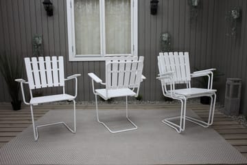 Vaxholm Matgrupp Utomhus Rund 100 cm + 4 Utestolar Vit - Utemöbler & utemiljö - Utegrupp - Matgrupp utomhus