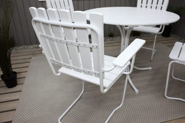 Vaxholm Matgrupp Utomhus Rund 100 cm + 4 Utestolar Vit - Utemöbler & utemiljö - Utegrupp - Matgrupp utomhus