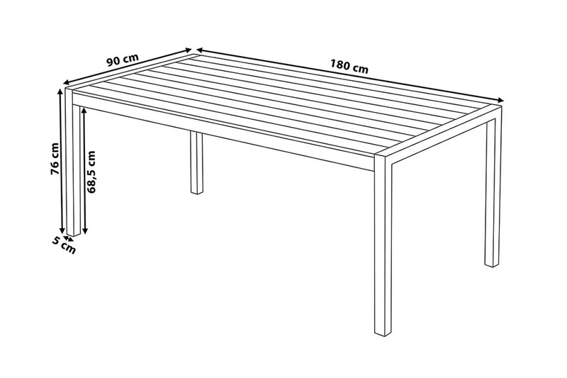 Vernio Trädgårdsmöbelset Med Utebord+6 Utestolar - Vit - Utemöbler & utemiljö - Utegrupp - Matgrupp utomhus