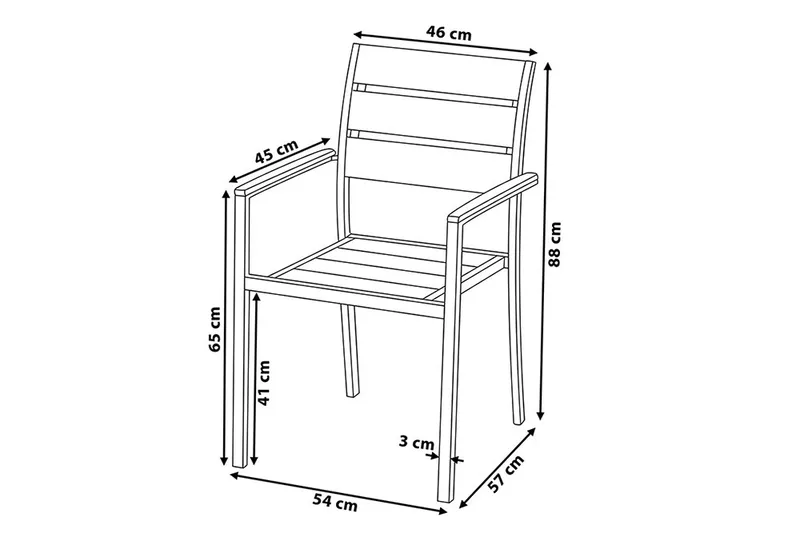 Vernio Trädgårdsmöbelset Med Utebord+6 Utestolar - Vit - Utemöbler & utemiljö - Utegrupp - Matgrupp utomhus