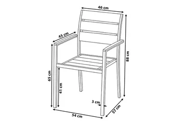 Vernio Trädgårdsmöbelset Med Utebord+6 Utestolar - Vit - Utemöbler & utemiljö - Utegrupp - Matgrupp utomhus