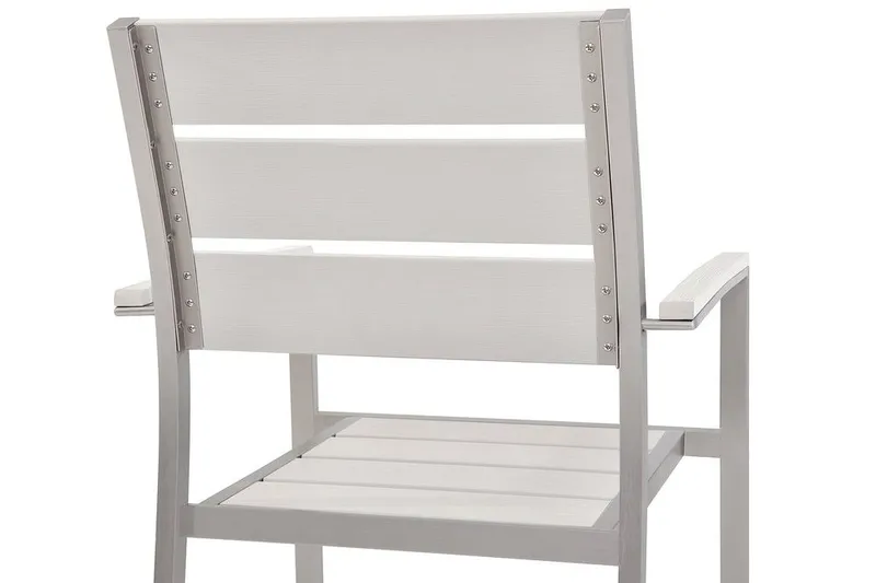 Vernio Trädgårdsmöbelset Med Utebord+6 Utestolar - Vit - Utemöbler & utemiljö - Utegrupp - Matgrupp utomhus