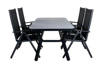 Virya Matgrupp Utomhus 160cm + 4 Break Positionsstolar - Vit - Utemöbler & utemiljö - Utegrupp - Matgrupp utomhus