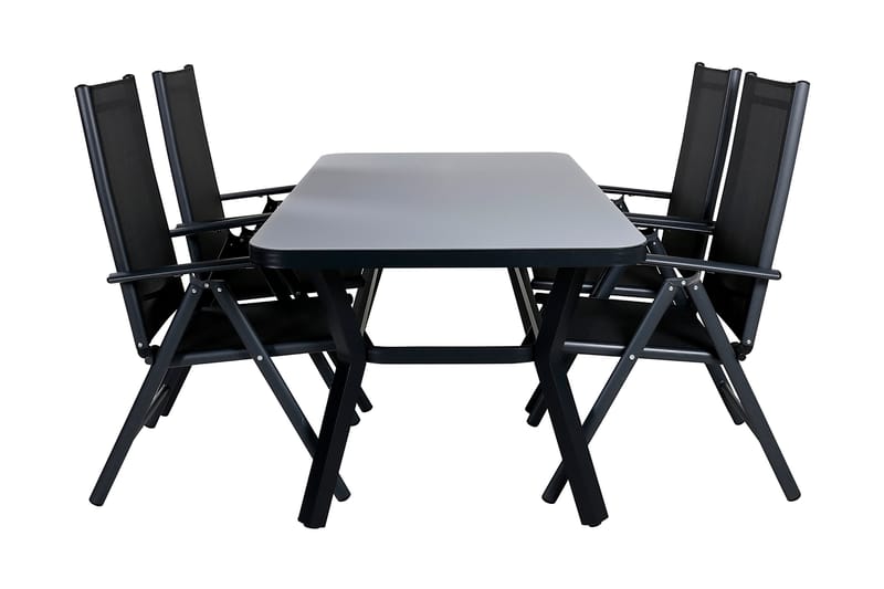 Virya Matgrupp Utomhus 160cm + 4 Break Positionsstolar - Vit - Utemöbler & utemiljö - Utegrupp - Matgrupp utomhus