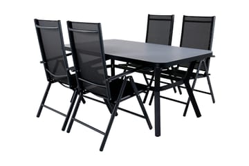 Virya Matgrupp Utomhus 160cm + 4 Break Positionsstolar - Vit - Utemöbler & utemiljö - Utegrupp - Matgrupp utomhus