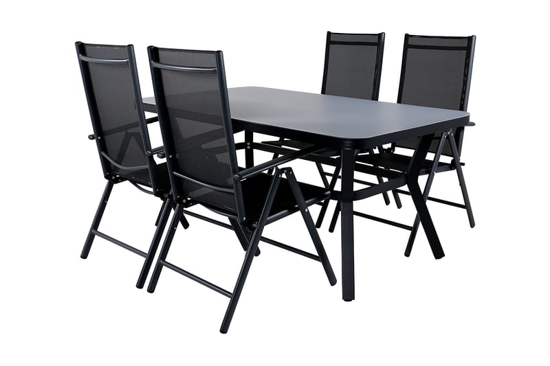 Virya Matgrupp Utomhus 160cm + 4 Break Positionsstolar - Vit - Utemöbler & utemiljö - Utegrupp - Matgrupp utomhus