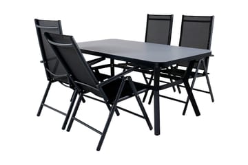 Virya Matgrupp Utomhus 160cm + 4 Break Positionsstolar - Vit - Utemöbler & utemiljö - Utegrupp - Matgrupp utomhus