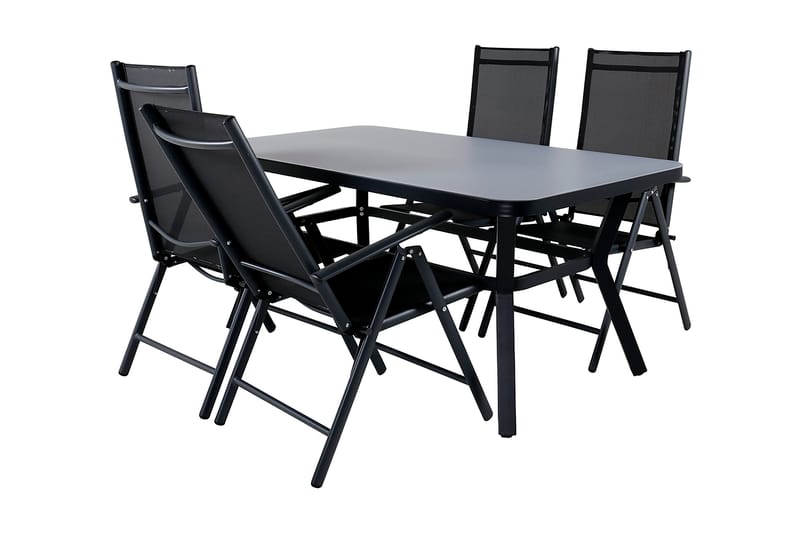 Virya Matgrupp Utomhus 160cm + 4 Break Positionsstolar - Vit - Utemöbler & utemiljö - Utegrupp - Matgrupp utomhus