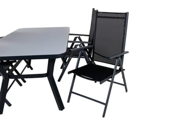 Virya Matgrupp Utomhus 160cm + 4 Break Positionsstolar - Vit - Utemöbler & utemiljö - Utegrupp - Matgrupp utomhus