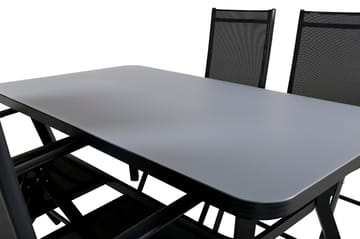 Virya Matgrupp Utomhus 160cm + 4 Break Positionsstolar - Vit - Utemöbler & utemiljö - Utegrupp - Matgrupp utomhus