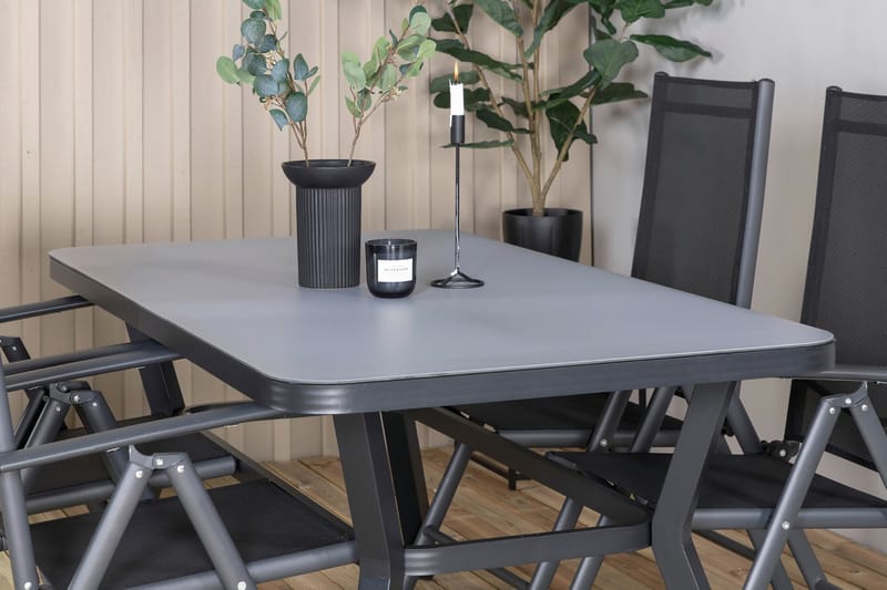 Virya Matgrupp Utomhus 160cm + 4 Break Positionsstolar - Vit - Utemöbler & utemiljö - Utegrupp - Matgrupp utomhus