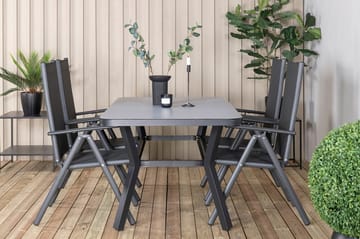 Virya Matgrupp Utomhus 160cm + 4 Break Positionsstolar - Vit - Utemöbler & utemiljö - Utegrupp - Matgrupp utomhus