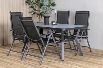 Virya Matgrupp Utomhus 160cm + 4 Break Positionsstolar - Vit - Utemöbler & utemiljö - Utegrupp - Matgrupp utomhus