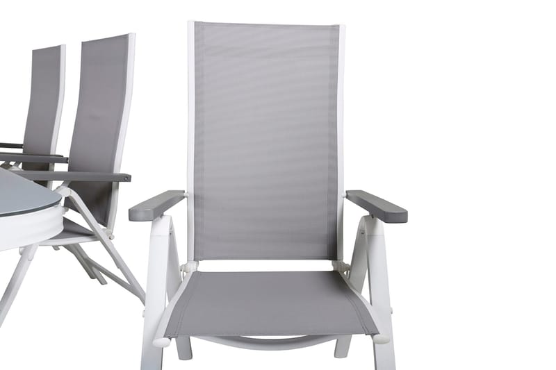 Virya Matgrupp Utomhus 200cm + 6 Albany Positionsstolar - Svart - Utemöbler & utemiljö - Utegrupp - Matgrupp utomhus