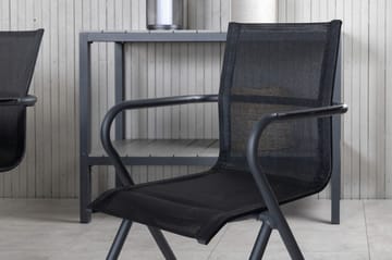 Virya Matgrupp Utomhus 200cm + 6 Alina Matstolar - Brun/Vit - Utemöbler & utemiljö - Utegrupp - Matgrupp utomhus