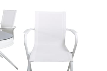 Virya Matgrupp Utomhus 200cm + 6 Alina Matstolar - Vit - Utemöbler & utemiljö - Utegrupp - Matgrupp utomhus