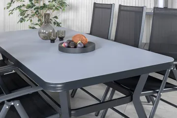 Virya Matgrupp Utomhus 200cm + 6 Break Positionsstolar - Brun/Vit - Utemöbler & utemiljö - Utegrupp - Matgrupp utomhus