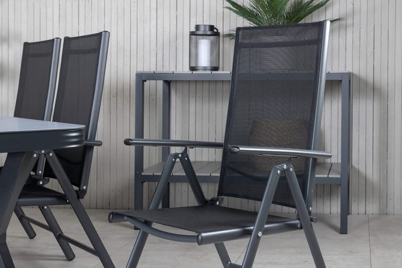 Virya Matgrupp Utomhus 200cm + 6 Break Positionsstolar - Brun/Vit - Utemöbler & utemiljö - Utegrupp - Matgrupp utomhus