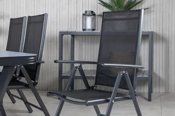 Virya Matgrupp Utomhus 200cm + 6 Break Positionsstolar - Brun/Vit - Utemöbler & utemiljö - Utegrupp - Matgrupp utomhus