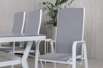 Virya Matgrupp Utomhus 200cm + 6 Copacabana Reclinerstolar - Svart - Utemöbler & utemiljö - Utegrupp - Matgrupp utomhus