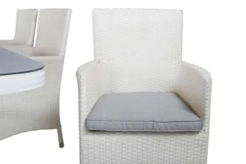 Virya Matgrupp Utomhus 200cm + 6 Malin Karmstolar - Svart/Grå - Utemöbler & utemiljö - Utegrupp - Matgrupp utomhus