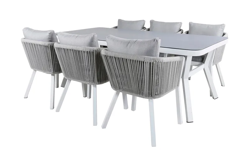 Virya Matgrupp Utomhus 200cm + 6 Matstolar - Brun - Utemöbler & utemiljö - Utegrupp - Matgrupp utomhus