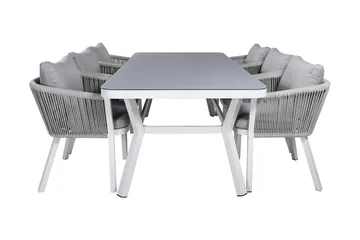 Virya Matgrupp Utomhus 200cm + 6 Matstolar - Brun - Utemöbler & utemiljö - Utegrupp - Matgrupp utomhus