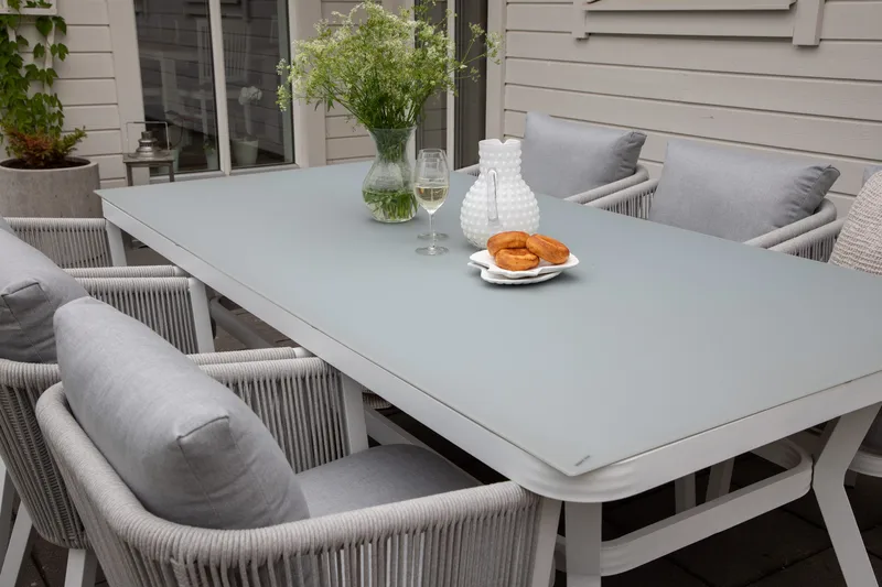 Virya Matgrupp Utomhus 200cm + 6 Matstolar - Brun - Utemöbler & utemiljö - Utegrupp - Matgrupp utomhus