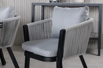 Virya Matgrupp Utomhus 200cm + 6 Matstolar - Svart - Utemöbler & utemiljö - Utegrupp - Matgrupp utomhus